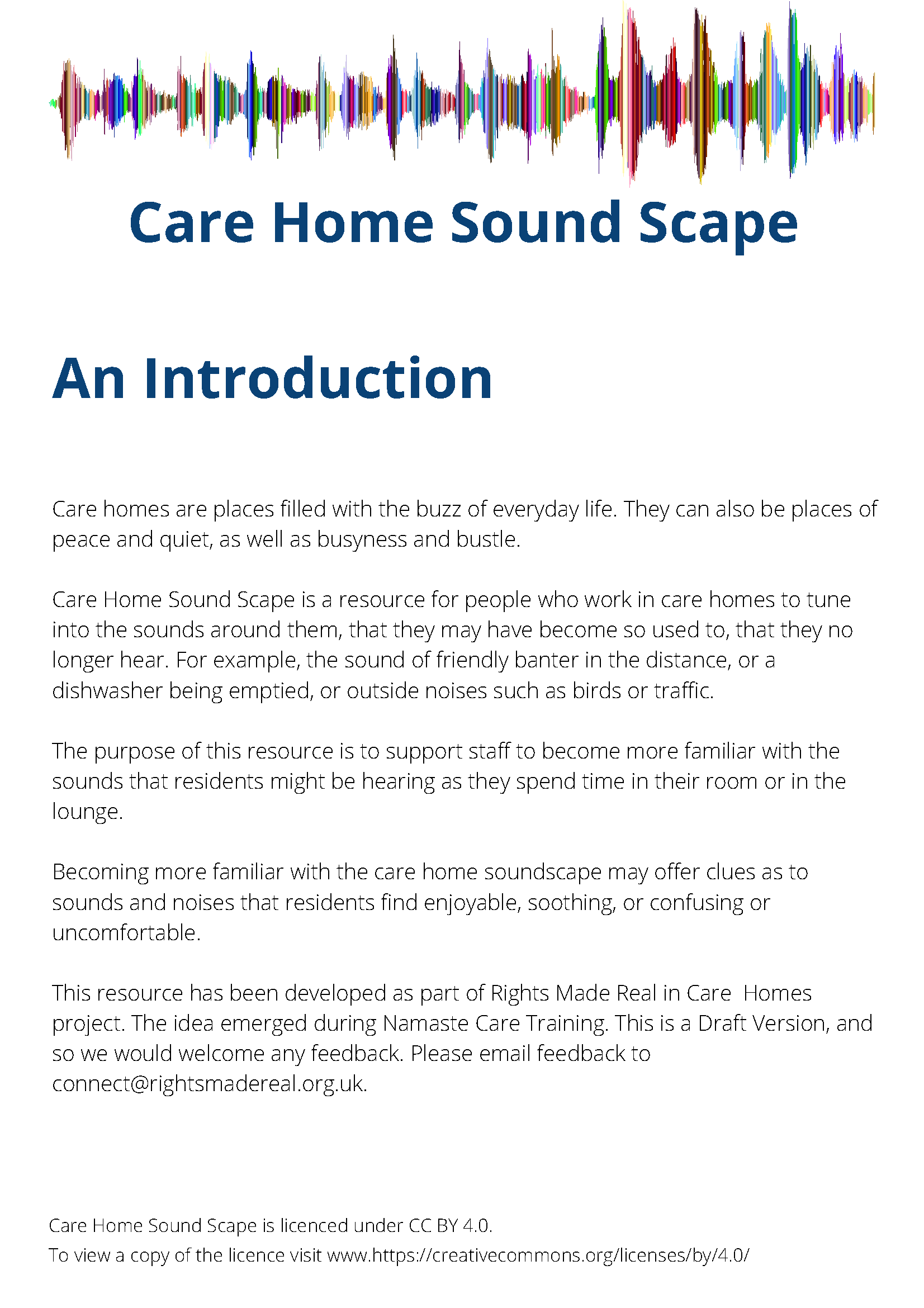 Care Home Sound Scape