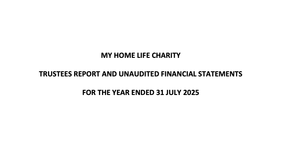 My Home Life charity Annual Report